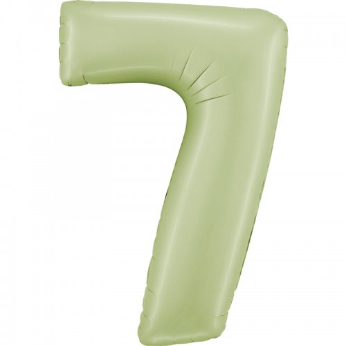 Balão Número 7 Verde Pastel